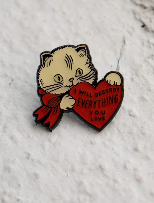 STAY HOME CLUB Destroy Cat Pin