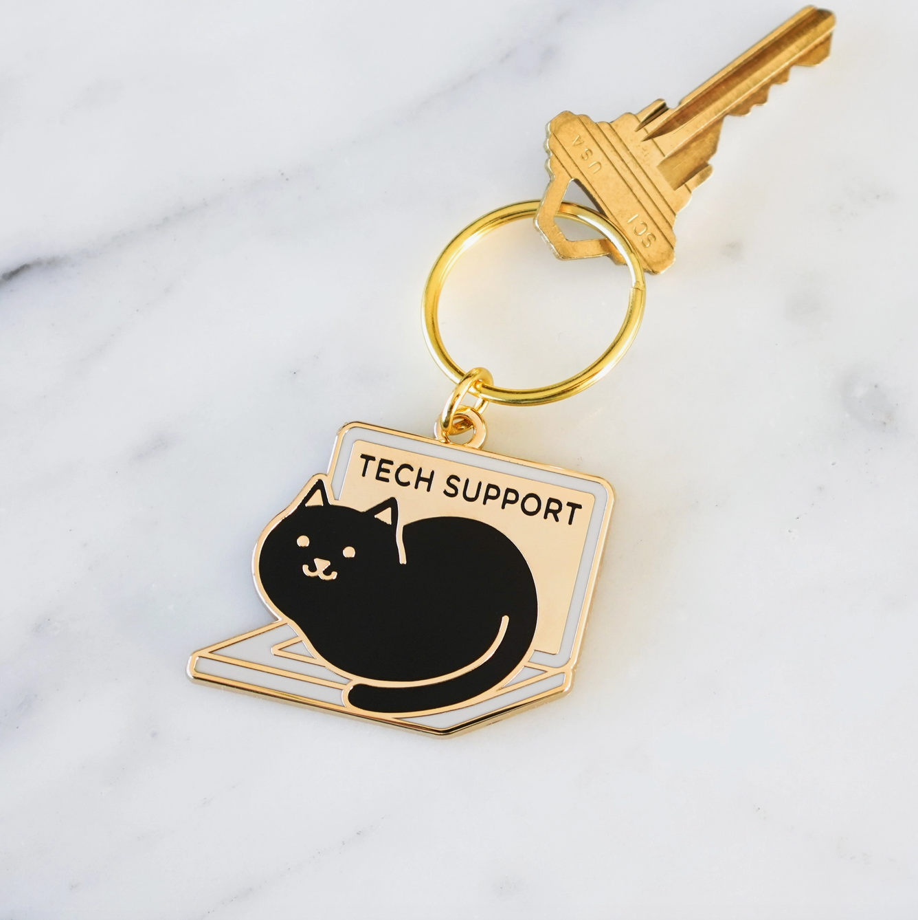 EVERYDAY OLIVE Tech Support Keychain