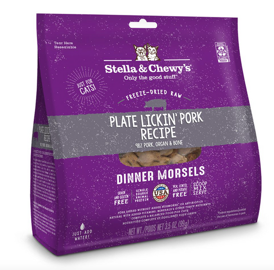 STELLA & CHEWY'S Freeze-Dried Dinner Plate Lickin' Pork Morsels, 99g (3.5oz)
