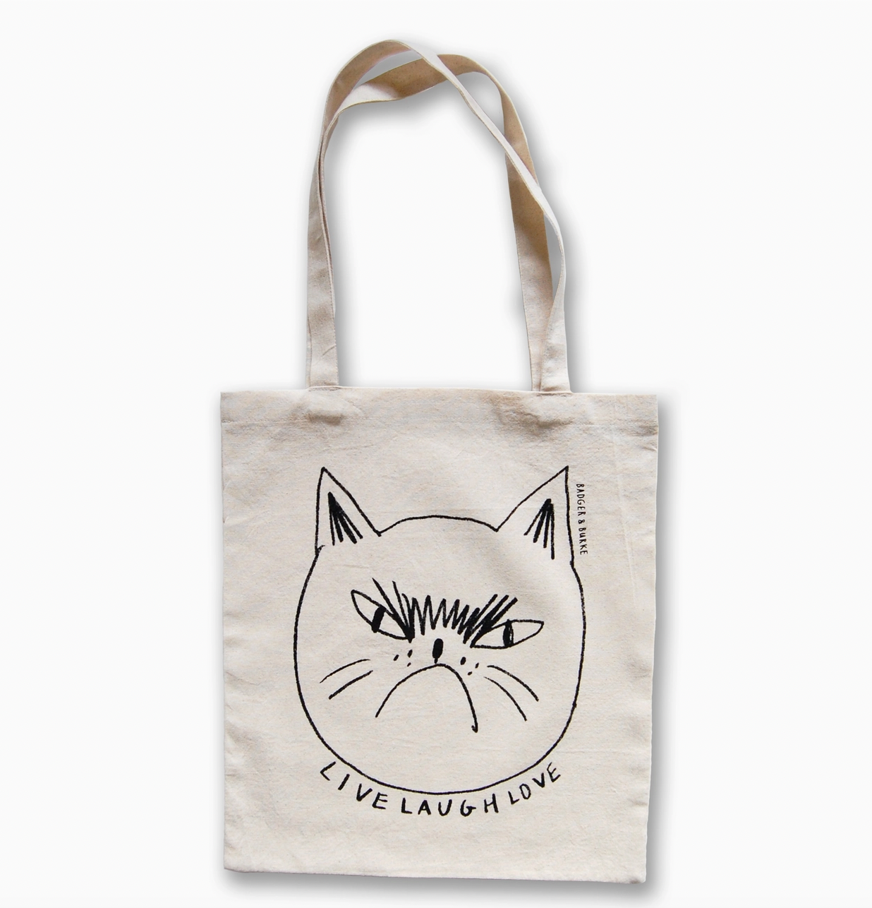 BADGER & BURKE Live Laugh Love Tote Bag