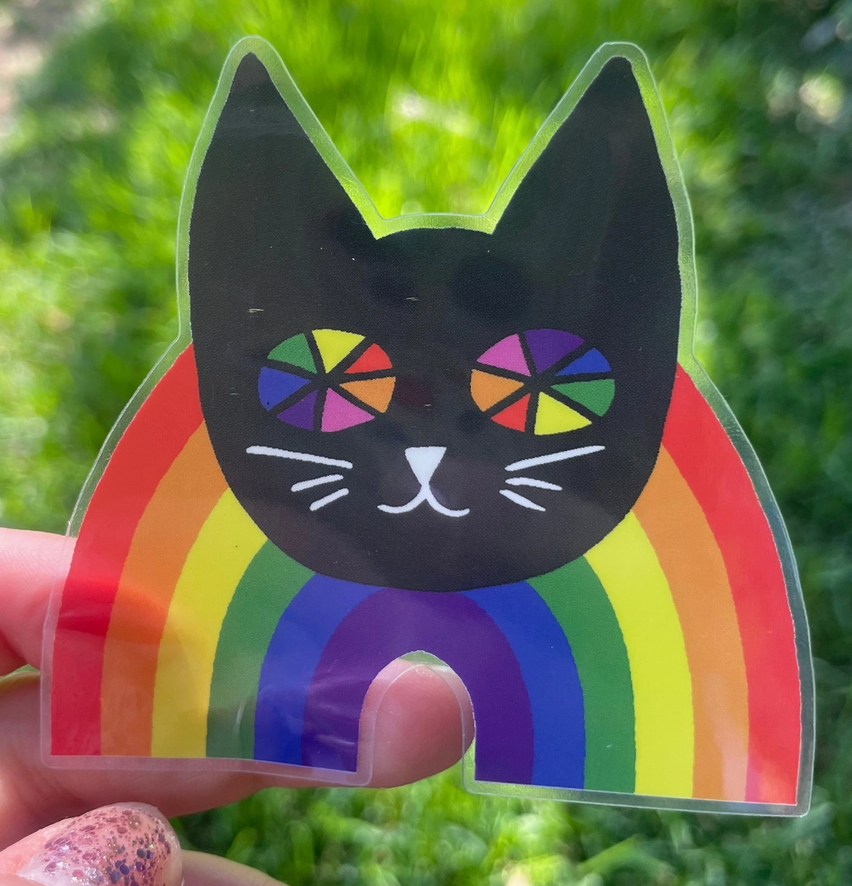 BABY CATS OF CALIFORNIA Rainbow Cat Sticker