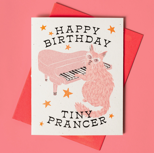 BROMSTAD PRINTING Happy Birthday Tiny Prancer Card