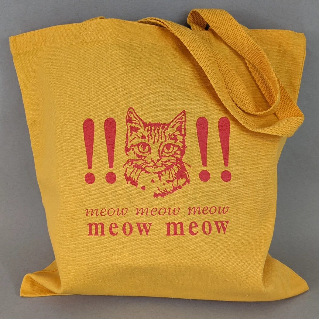 RX LETTERPRESS  Meow Meow Meow Canvas Tote Bag