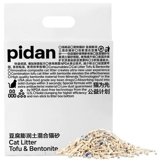 PIDAN Tofu Litter, Original Tofu & Bentonite 2.4kg
