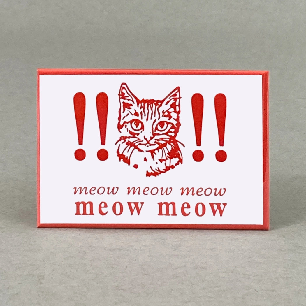 RX LETTERPRESS  Meow Meow Meow Magnet