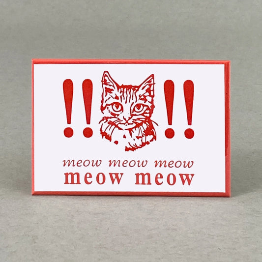 RX LETTERPRESS  Meow Meow Meow Magnet