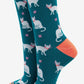 SOCK TALK Summer Floral White Cat Socks