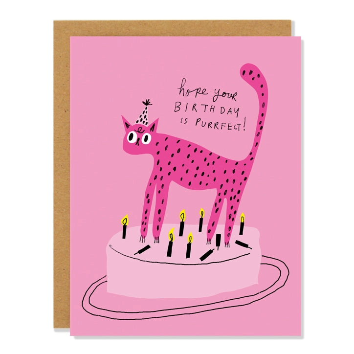 BADGER & BURKE Purrfect Birthday Card