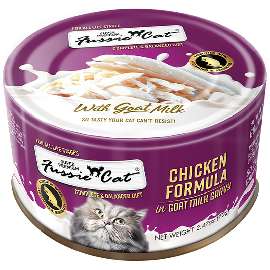 FUSSIE CAT Super Premium Chicken in Goat Milk, 70g (2.5oz)
