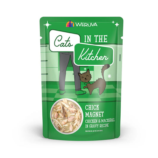 CATS IN THE KITCHEN Chick Magnet Chicken and Mackerel in Gravy Pouch, 85g (3oz)