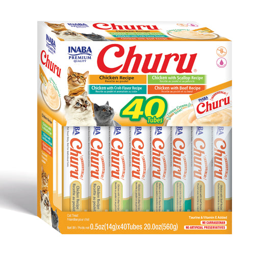 INABA Churu Puree Chicken Variety Box, 40pk