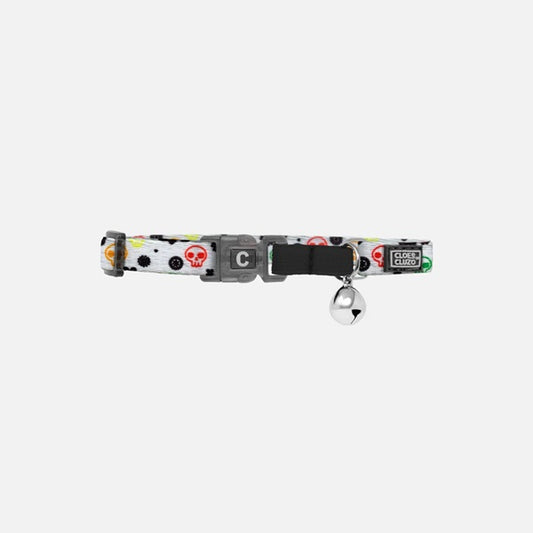 Cloe E Cluzo Breakaway Collar, Colourful Skulls