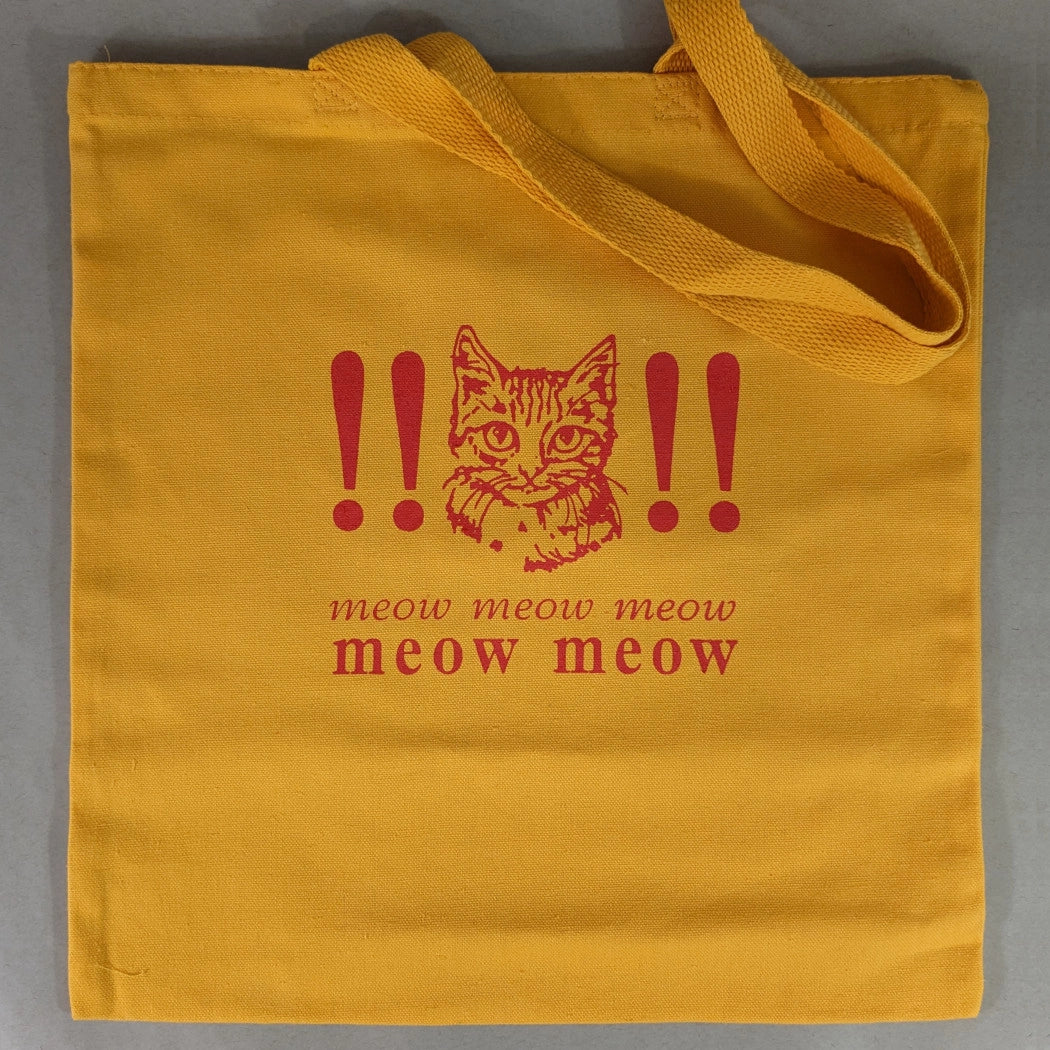 RX LETTERPRESS  Meow Meow Meow Canvas Tote Bag