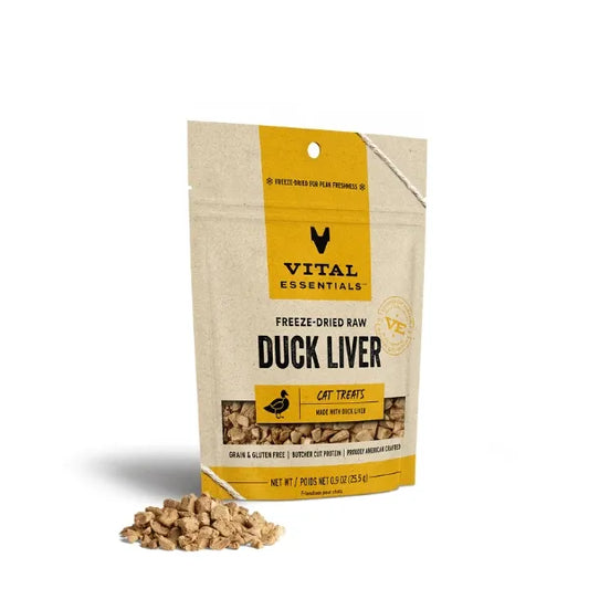VITAL ESSENTIALS Freeze-Dried Duck Liver Treats, 25g