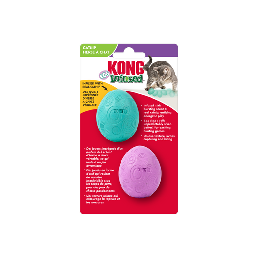 KONG Infused Catnip Egg, 2pk