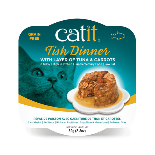 CATIT Fish Dinner Tuna & Carrot, 80g (2.8oz)