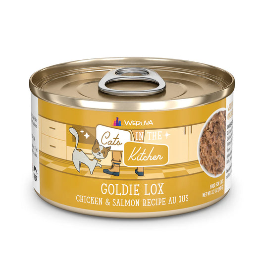 CATS IN THE KITCHEN Goldie Lox Chicken and Salmon Recipe Au Jus, 90g (3.2oz)