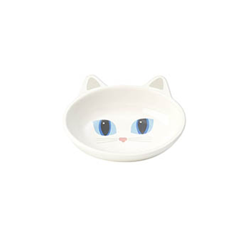 PETRAGEOUS Frisky Kitty Oval White Bowl