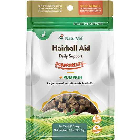 NATURVET Hairball Aid w/Pumpkin Scoopables, 157.5g (5.5oz)
