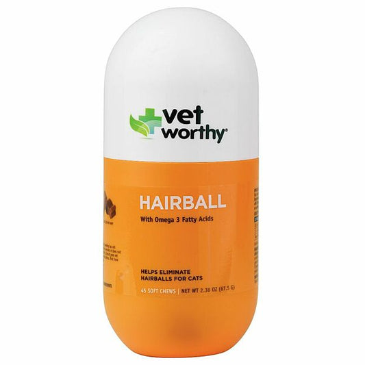 VET WORTHY Hairball Soft Chew 45ct, 67.5g (2.38oz)