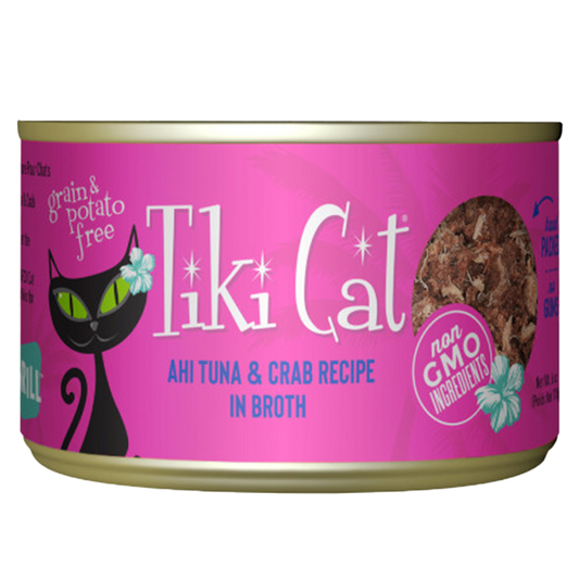 TIKI CAT Hawaiian Grill Hana Ahi Tuna & Crab in Tuna Consomme, 170g (6oz)