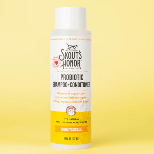 SKOUT'S HONOR Probiotic Shampoo & Conditioner Honeysuckle , 473ml (16oz)