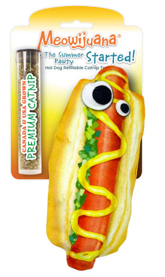 MEOWIJUANA Get the Summer Pawty Started Hot Dog Toy