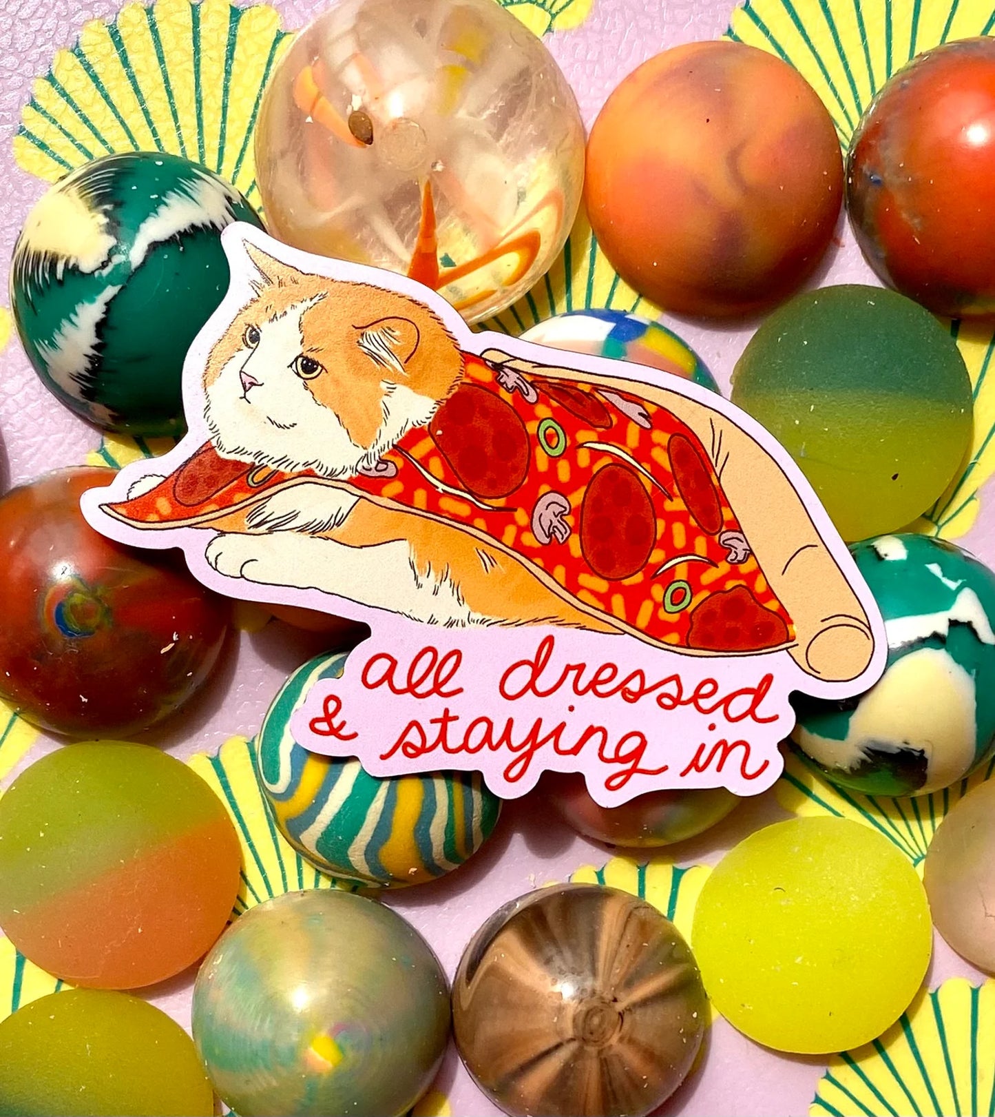 LOVESTRUCK PRINTS All Dressed Pizza Magnet