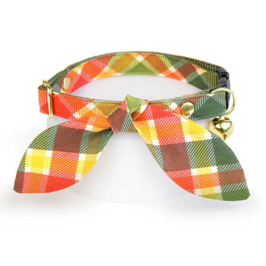 MADE BY CLEO Apple Crisp Collar with Bunny Ear Bow