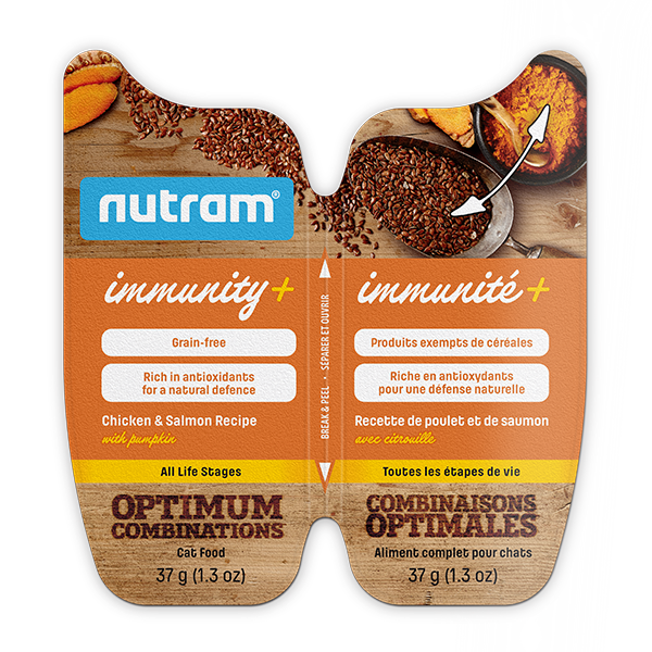 NUTRAM Immunity+ Chicken & Salmon Recipe Split Cup, 74g (37g X 2)