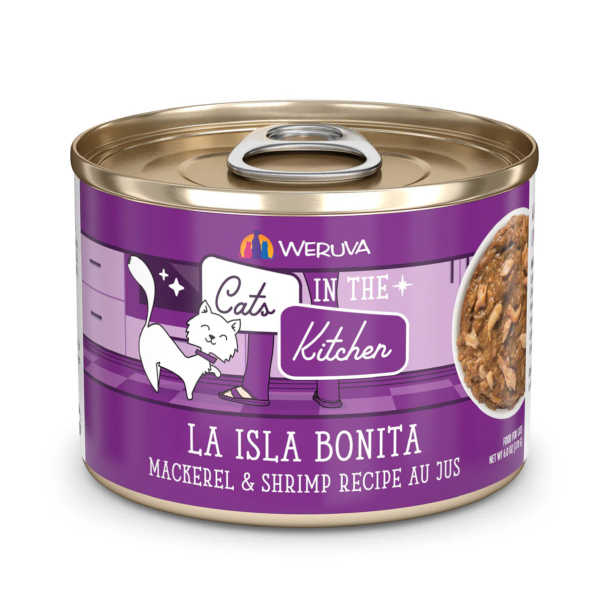 CATS IN THE KITCHEN La Isla Bonita Mackerel and Shrimp Au Jus, 170g (6oz)