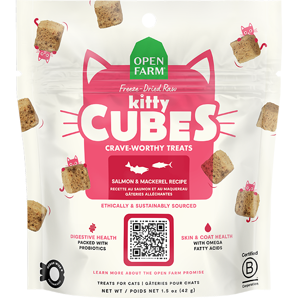 OPEN FARM Kitty Cubes Salmon & Mackerel Recipe, 42g (1.5oz)