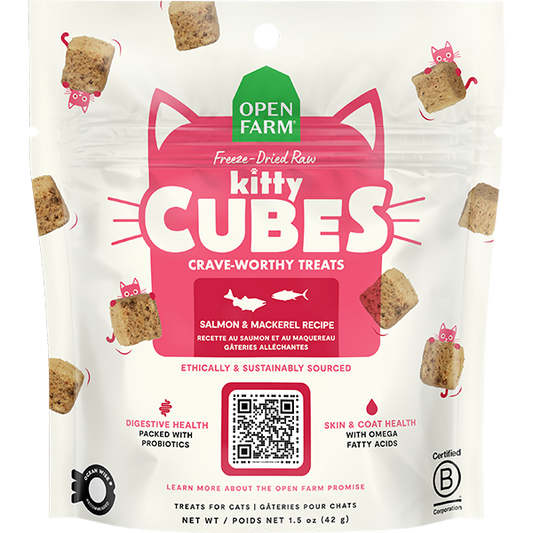 OPEN FARM Kitty Cubes Salmon & Mackerel Recipe, 42g (1.5oz)