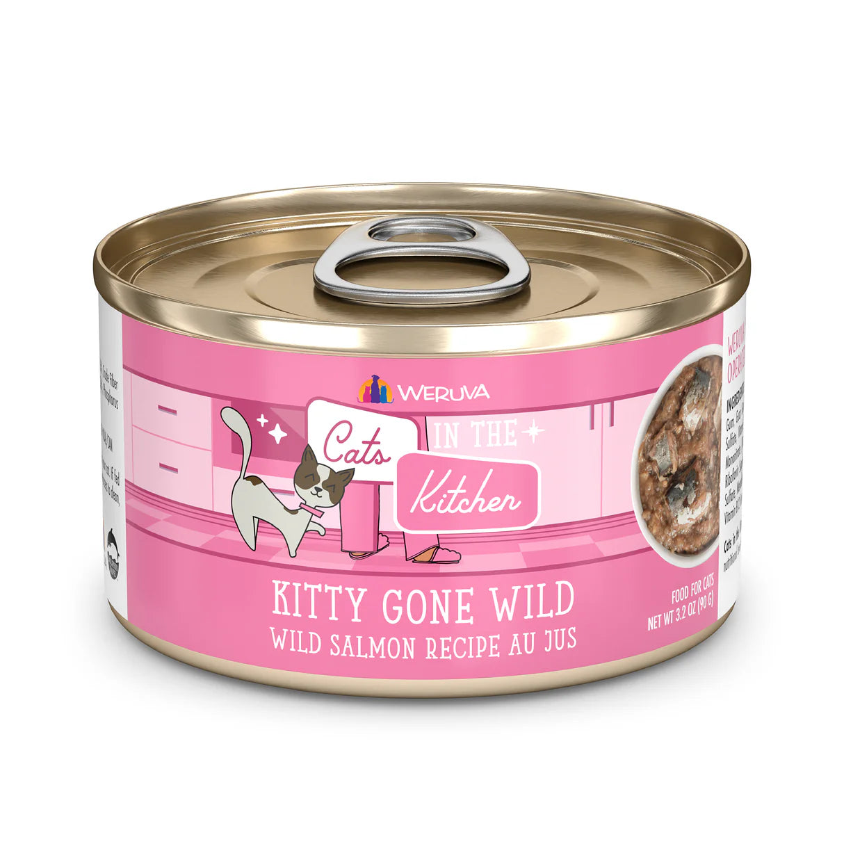 CATS IN THE KITCHEN Kitty Gone Wild Salmon Au Jus, 90g (3.2oz)