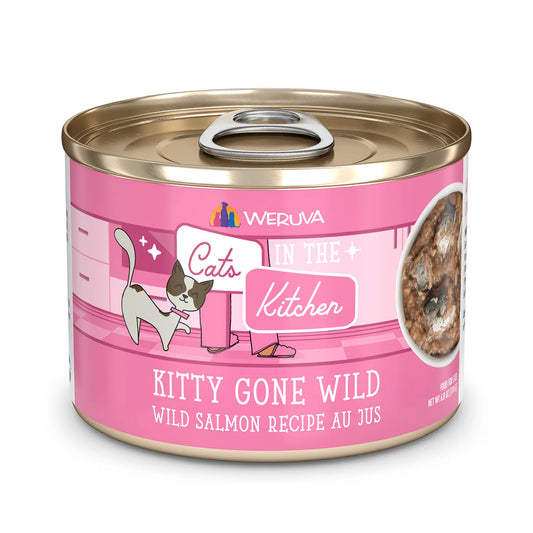 CATS IN THE KITCHEN Kitty Gone Wild Salmon Au Jus, 170g (6oz)