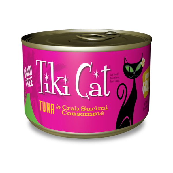 TIKI CAT Lanai Grill Tuna in Crab Surimi Consommé, 170g (6oz)