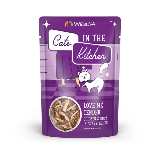 CATS IN THE KITCHEN Love Me Tender Chicken and Duck in Gravy Pouch, 85g (3oz)