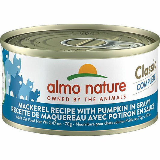 ALMO Classic Complete Mackerel w/Pumpkin Recipe in Gravy, 70g (2.5oz)