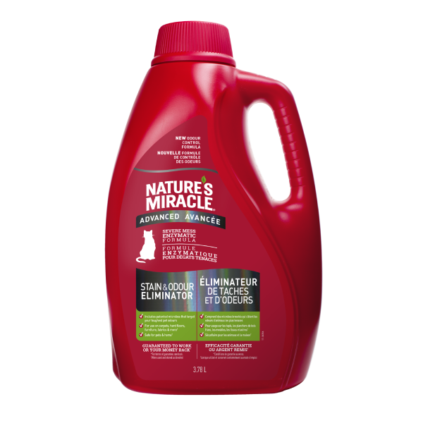 NATURE'S MIRACLE Cat Advanced Stain & Odour Remover, 3.78L