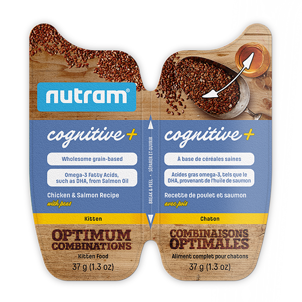NUTRAM Kitten Cognitive+ Chicken & Salmon Recipe Split Cup, 74g (37g X 2)