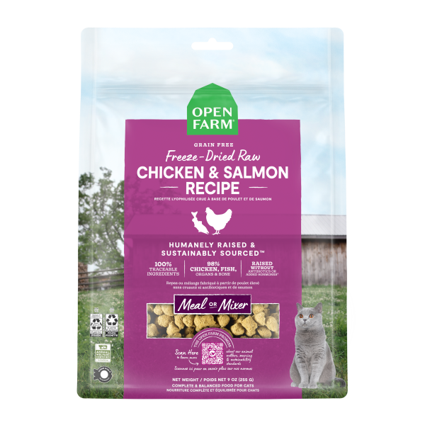 OPEN FARM Freeze-Dried Raw Chicken & Salmon Morsels, 255g (9oz)