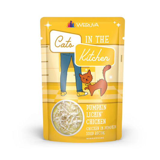 CATS IN THE KITCHEN Pumpkin Lickin' Chicken in Pumpkin Soup Pouch, 85g (3oz)