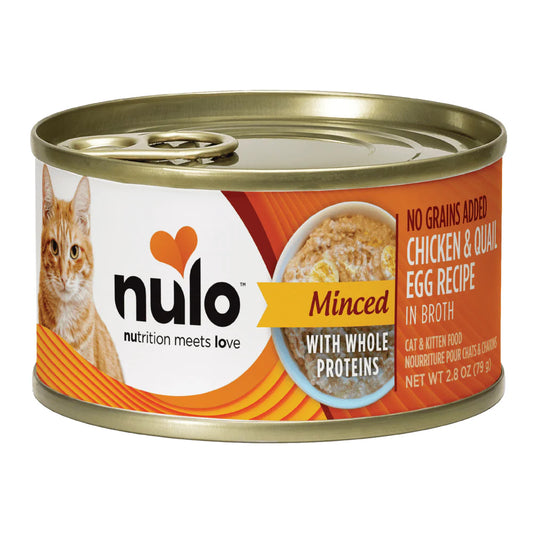 NULO Minced Chicken & Quail Egg in Broth, 79g (2.8oz)