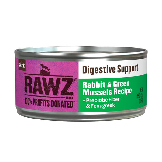 RAWZ Digestive Support Rabbit & Green Mussels, 156g (5.5oz)