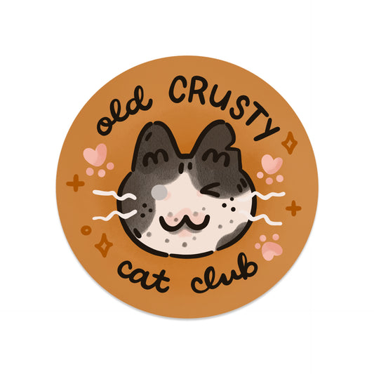 THE STRAY SHOP Old Crusty Cat Club Sticker