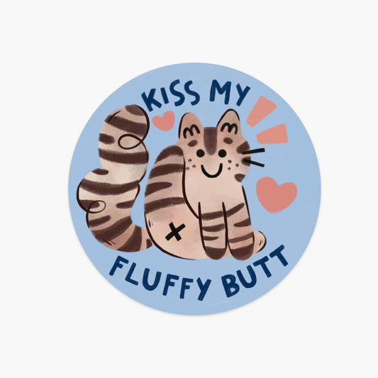 THE STRAY SHOP Kiss My Fluffy Butt Sticker