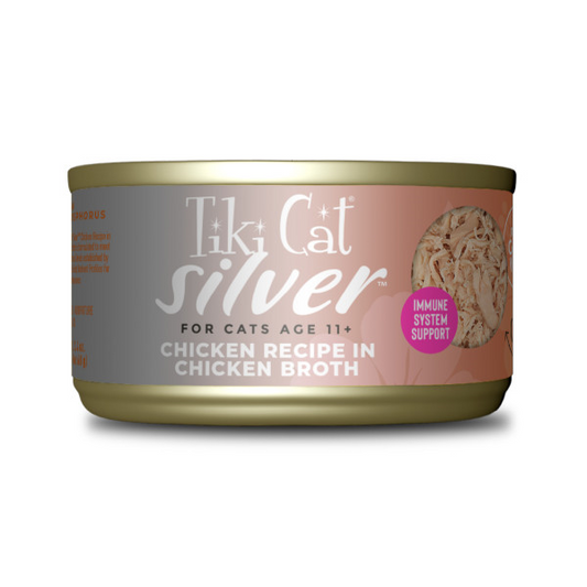 TIKI CAT Silver 11+ Chicken in Chicken Broth, 63g (2.4oz)