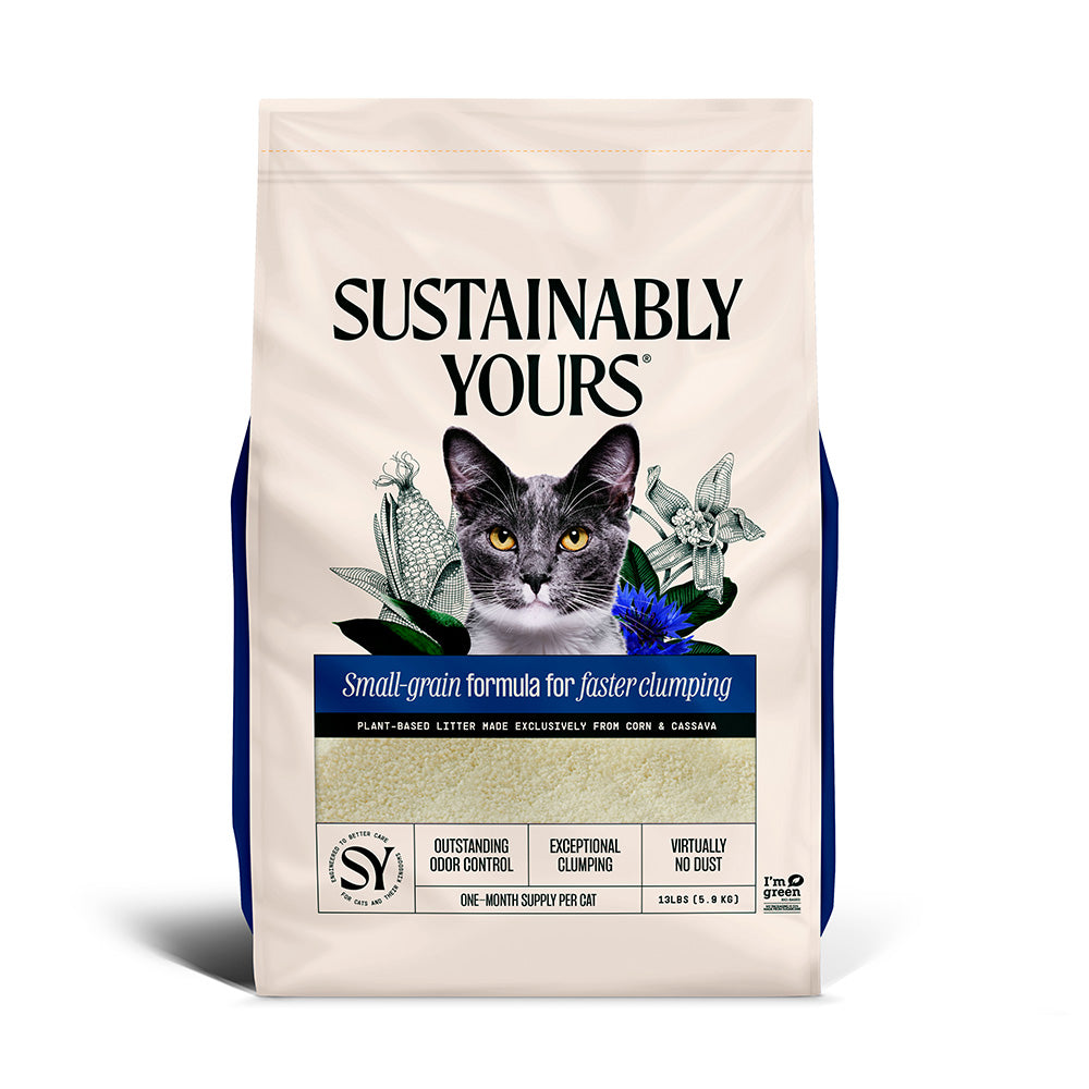 SUSTAINABLY YOURS Small Grain Formula (Formerly Multi-Cat Plus) Litter, 13lbs