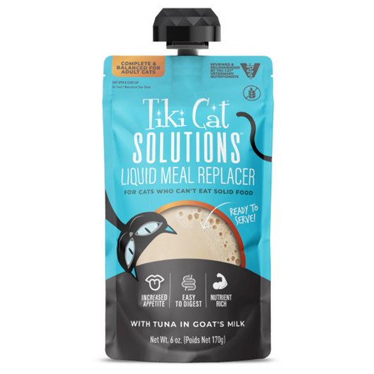 TIKI CAT Solutions Liquid Meal Replacer Tuna & Goat Milk, 170g (6oz)