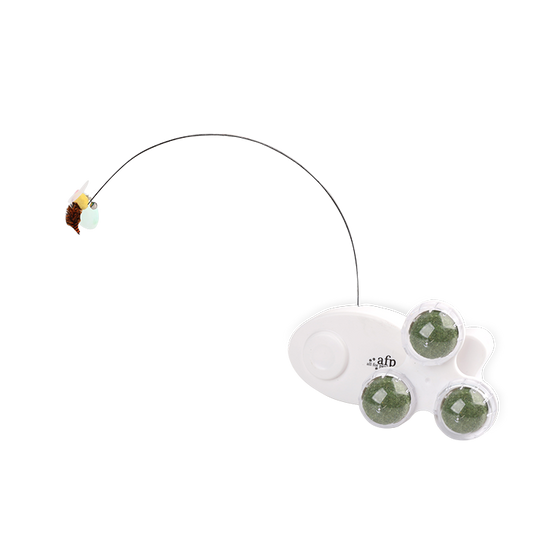 ALL FOR PAWS Skywalk Wall Mounted Spinner Toy w/Compressed Catnip Balls